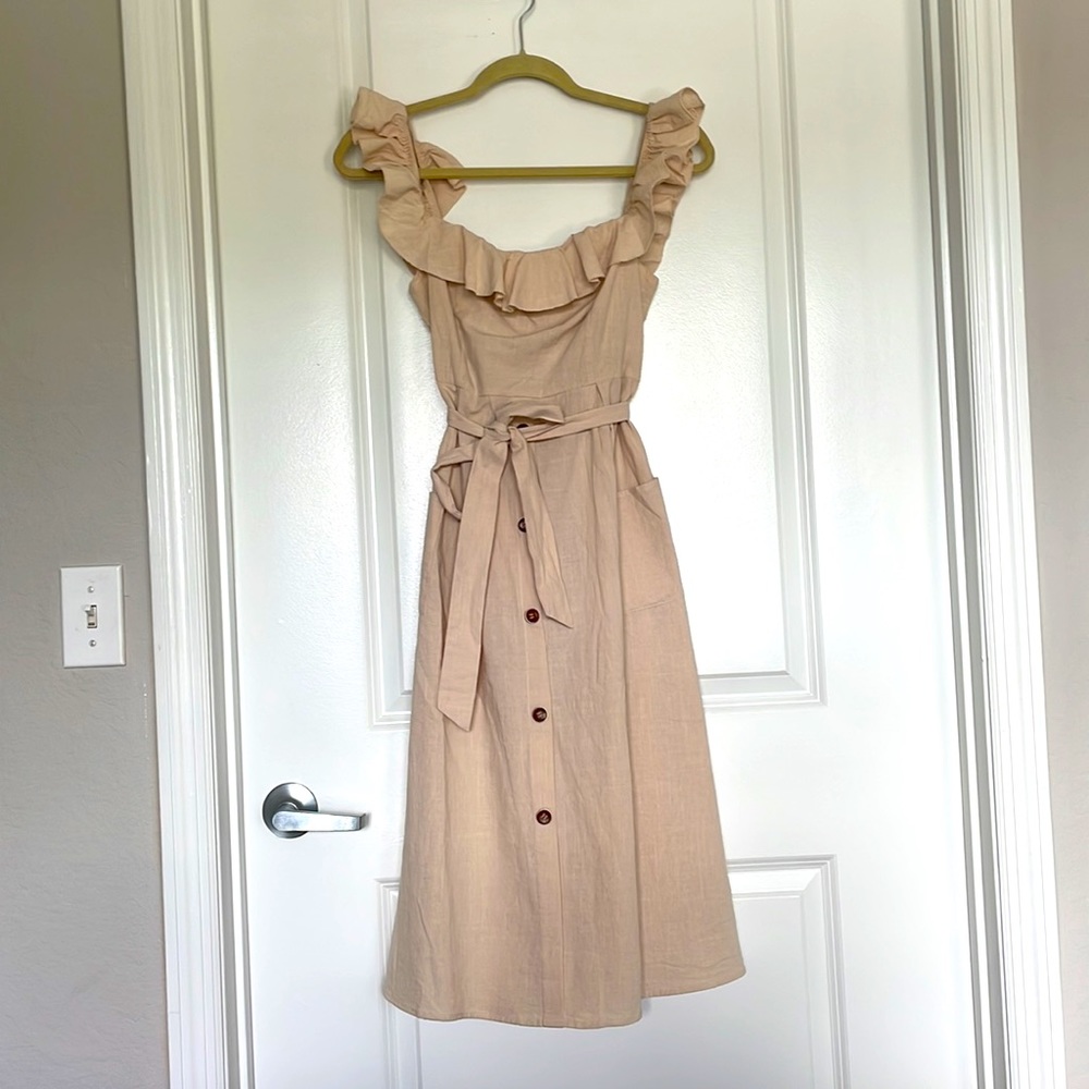 Off the Shoulder Smocked Dress